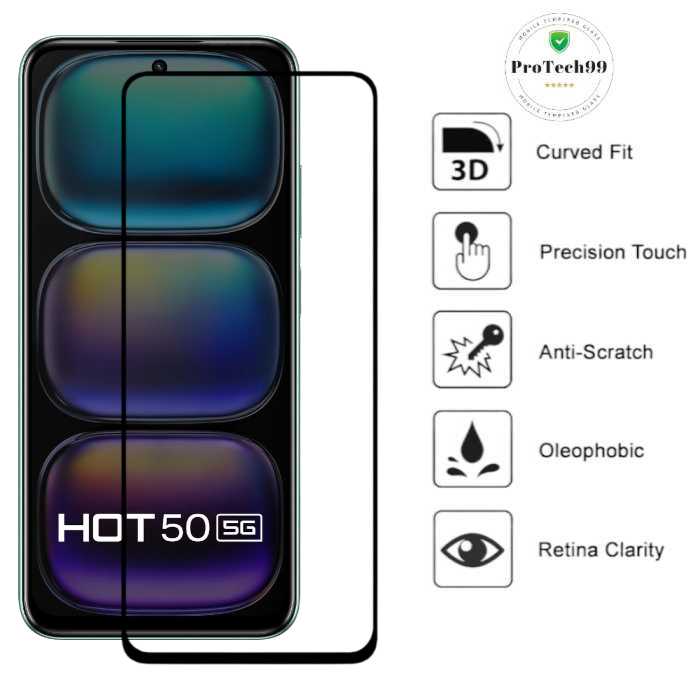 infinix hot 50 tempered glass